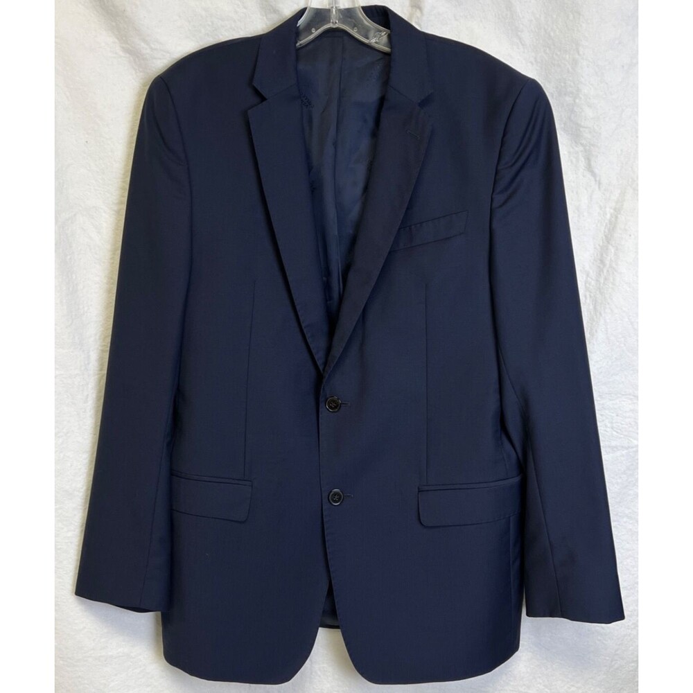 Versace Collection Dark Navy Blue 80% Pure Virgin Wool Blazer Size EU 50 US 40